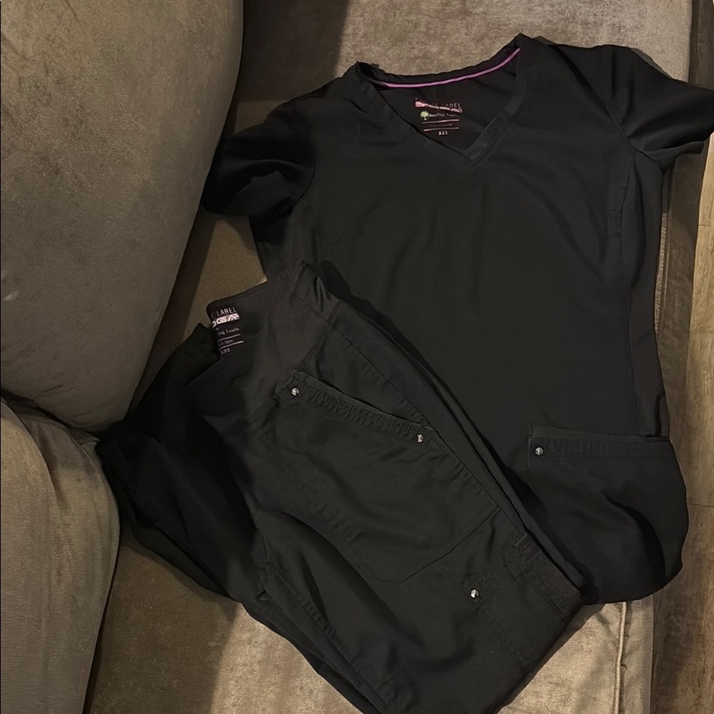 Black Scrub Set